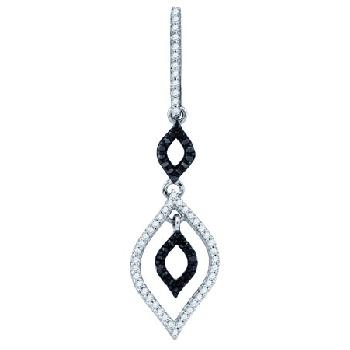 0.25CT, BLACK, WHITE DIAMOND PENDANT Image