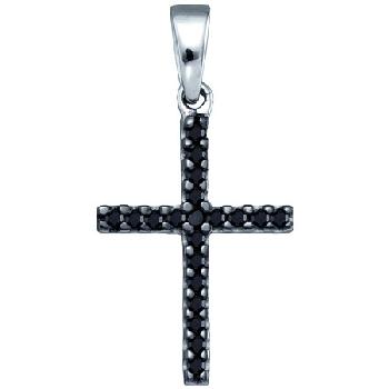 0.40CT, BLACK, DIAMOND CROSS PENDANT Image