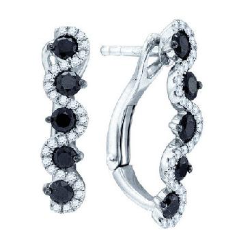 0.95 CT,BLACK DIAMOND FASHION EARRING Image