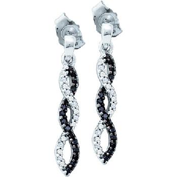 .15CT, BLACK DIAMOND FASHION EARRING Image