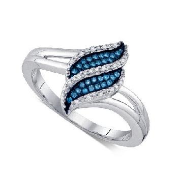 0.10 CT, BLUE, DIAMOND RING Image