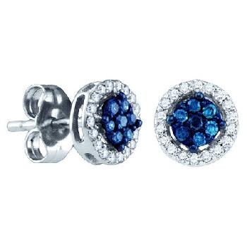 0.25 CT, BLUE DIAMOND FASHION EARRINGS Image