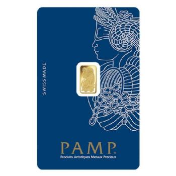 1 gram .9999 24k Gold Bar PAMP Suisse Lady Fortuna Image