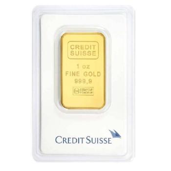 1 oz Credit Suisse .9999 24k Gold Bar Image