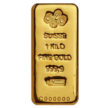 1 Kilo Credit Suisse .9999 24k Gold Bar Fine Cert Image