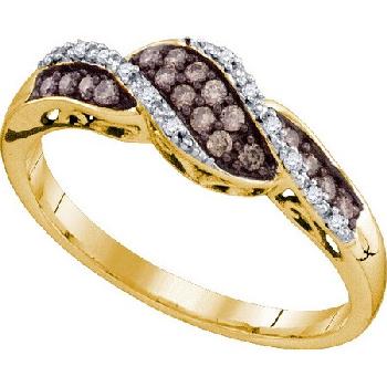 0.21 CT, COGNAC, BROWN, DIAMOND FASHION RING Image