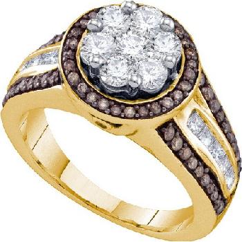 1.39CT COGNAC DIAMOND LADIES FASHION RING Image