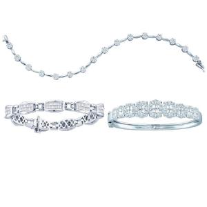 Fashion White Diamond Collection Bracelets and Ban Image